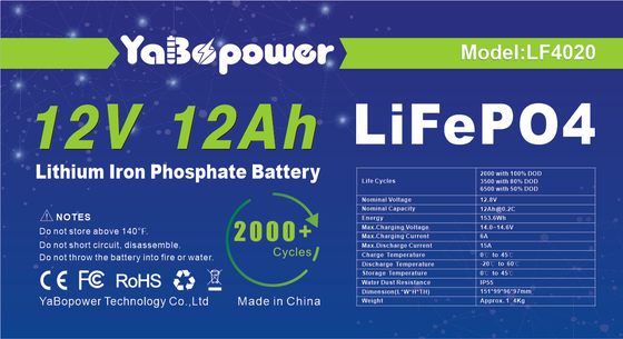 Akumulator litowo-jonowy Lifepo4 12,8 V 12 V 12ah Akumulator Lifepo4 4S2p