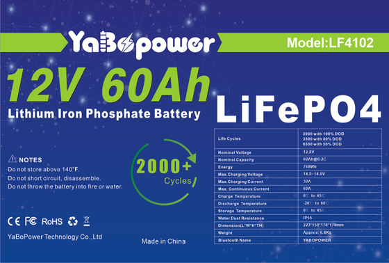 Bateria Deep Cycle Lifepo4 72v 60ah 12v 60ah 40ah 80ah Układ słoneczny