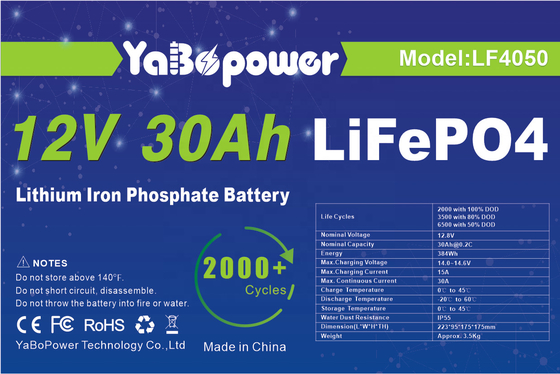 24V 24V 30ah Akumulator Lifepo4 Deep Cycle 15A 32700 Cell Battery