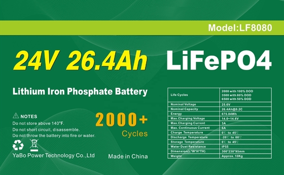 26,4 Ah 24 V Lifepo4 Akumulator Marine Dłuższa żywotność