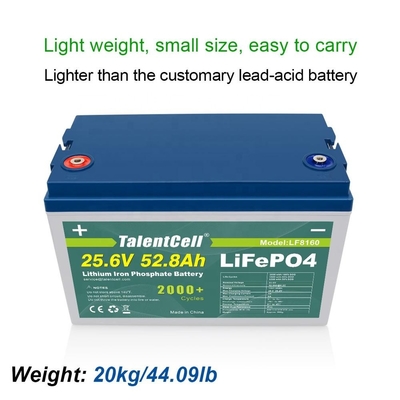 25,6v 52ah 50ah 24v Lifepo4 Deep Cycle Battery Solar 3000 cykli