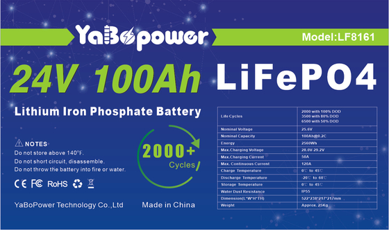 Storage Solar RV Lifepo4 Battery 100ah 150ah 24v do łodzi terenowych