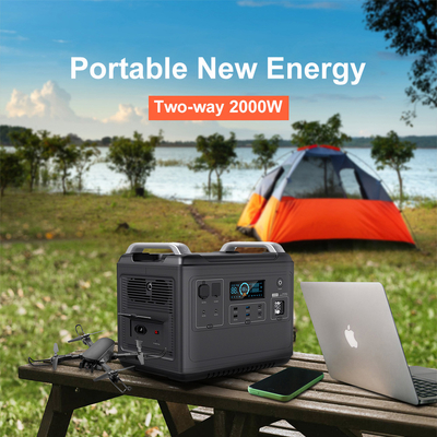Outdoor 2000W Dwukierunkowy 2000W Szybkie wyjście AC Wielofunkcyjny Power Bank 2000W Solarny przenośny generator