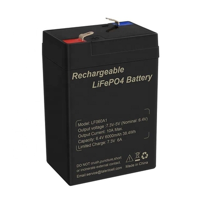 6Ah 6V Lifepo4 Deep Cycle litowa bateria do zabawek Reflektor rowerowy Zderzak samochodowy