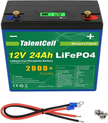 Akumulator litowy 12v 24ah Lifepo4 Akumulator o dużej pojemności z wyświetlaczem LCD