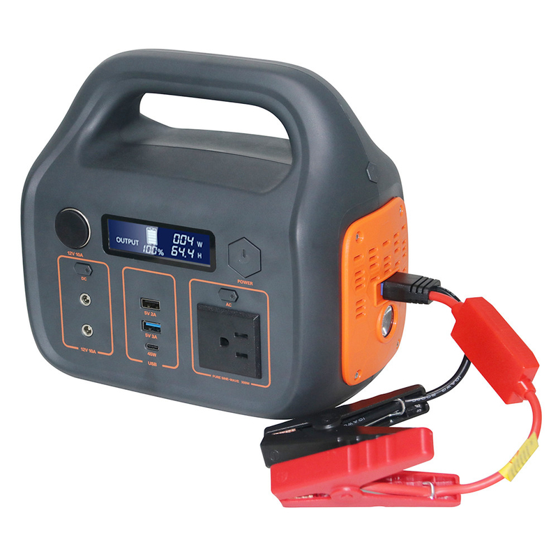 Strona główna 110v 220v Camping Solar Generator 300W zewnętrzna przenośna elektrownia z rozruchem samochodu