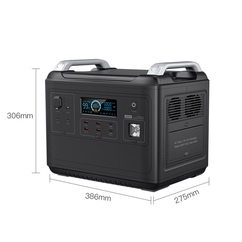 Nowy generator energii Wejście MPPT dwukierunkowe 2000W szybka przenośna elektrownia lifepo4 2000w